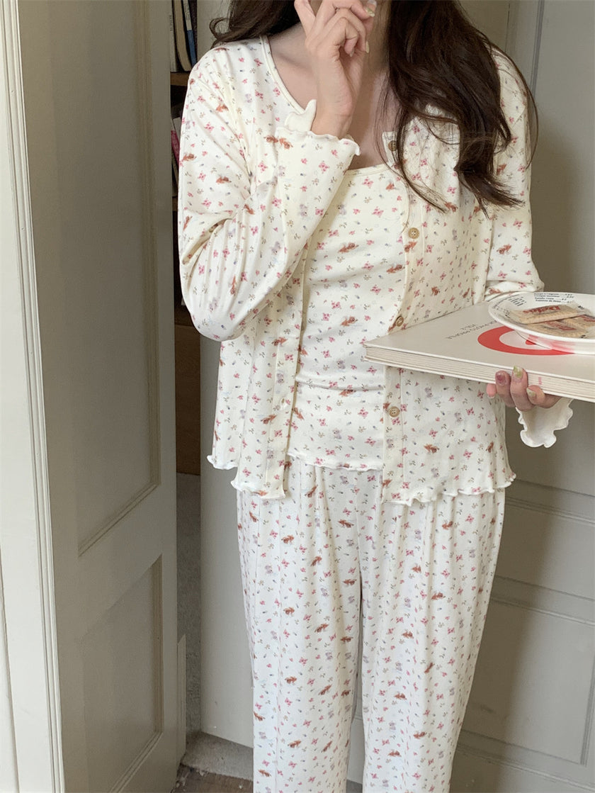 イヌネコ総柄3セットパジャマ