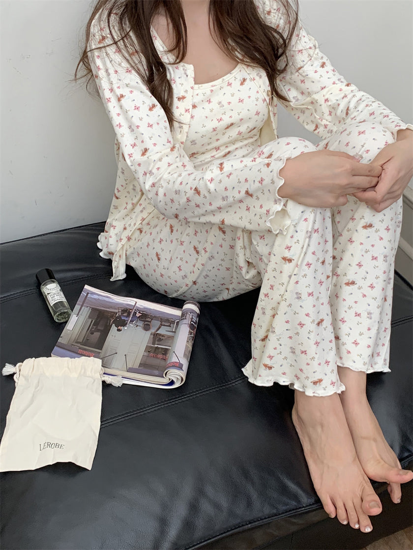 イヌネコ総柄3セットパジャマ