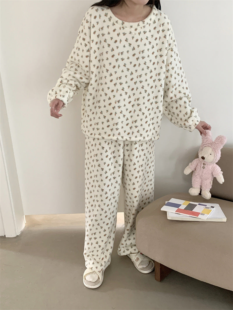 ボタニカルフラワーウォームセットアップパジャマ