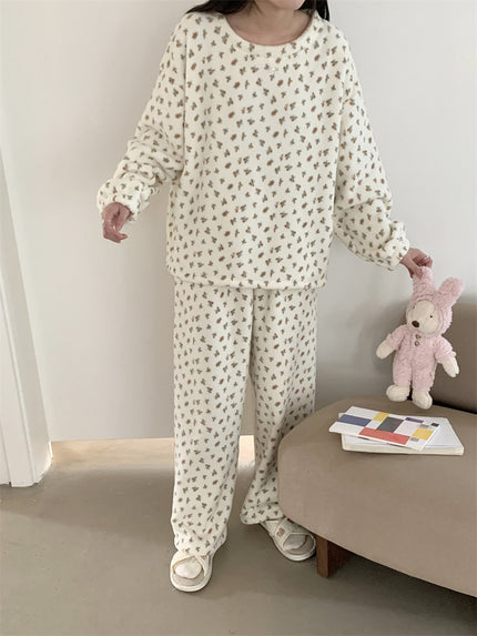 ボタニカルフラワーウォームセットアップパジャマ