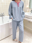 ドット柄キャンディスリーブセットアップパジャマ