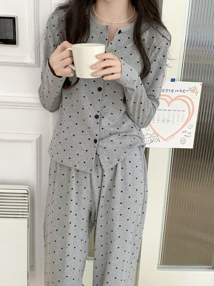 シンプルドットセットアップパジャマ
