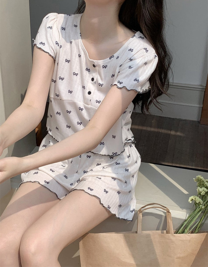 スモールリボンシャワーセットアップパジャマ