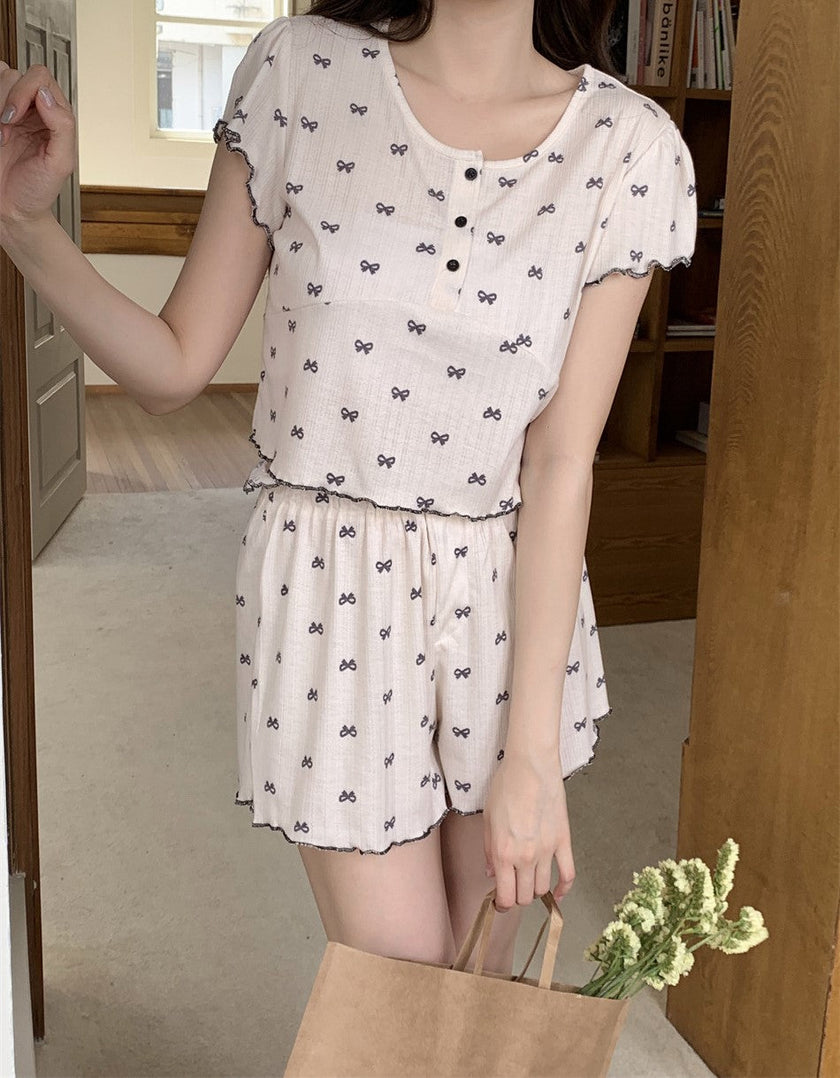 スモールリボンシャワーセットアップパジャマ