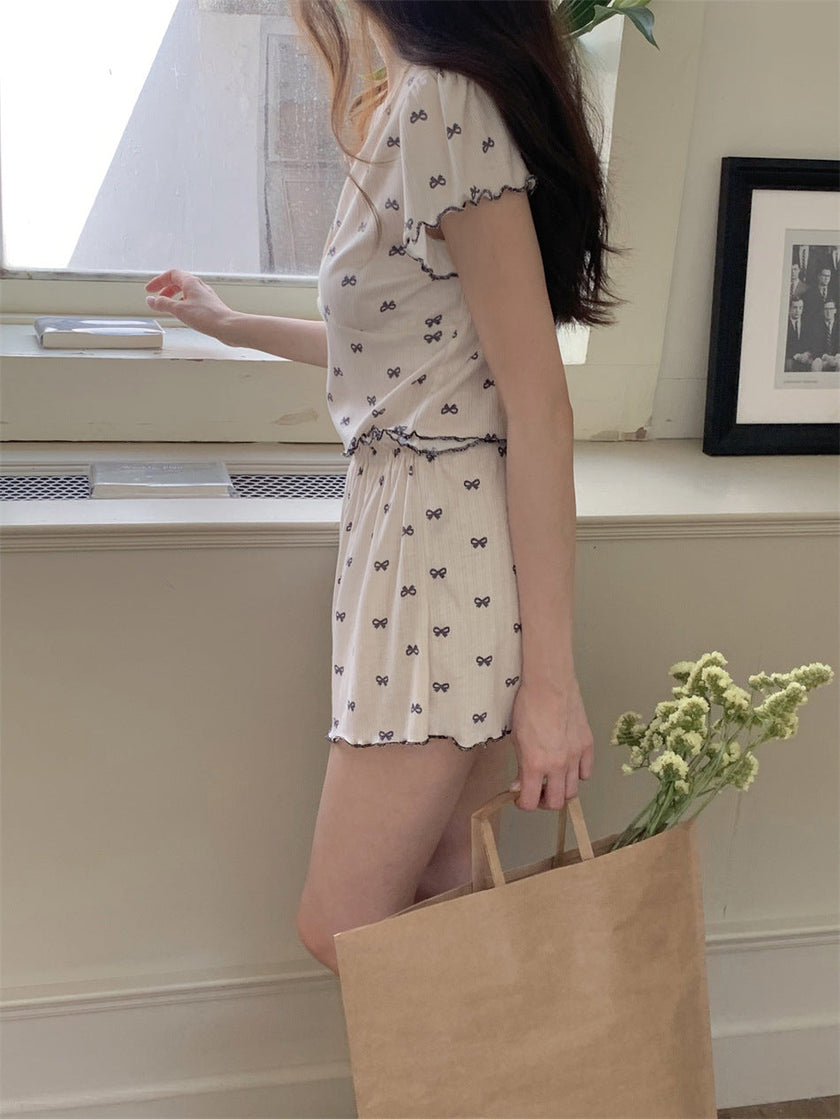 スモールリボンシャワーセットアップパジャマ