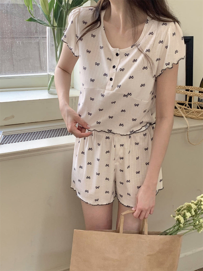 スモールリボンシャワーセットアップパジャマ