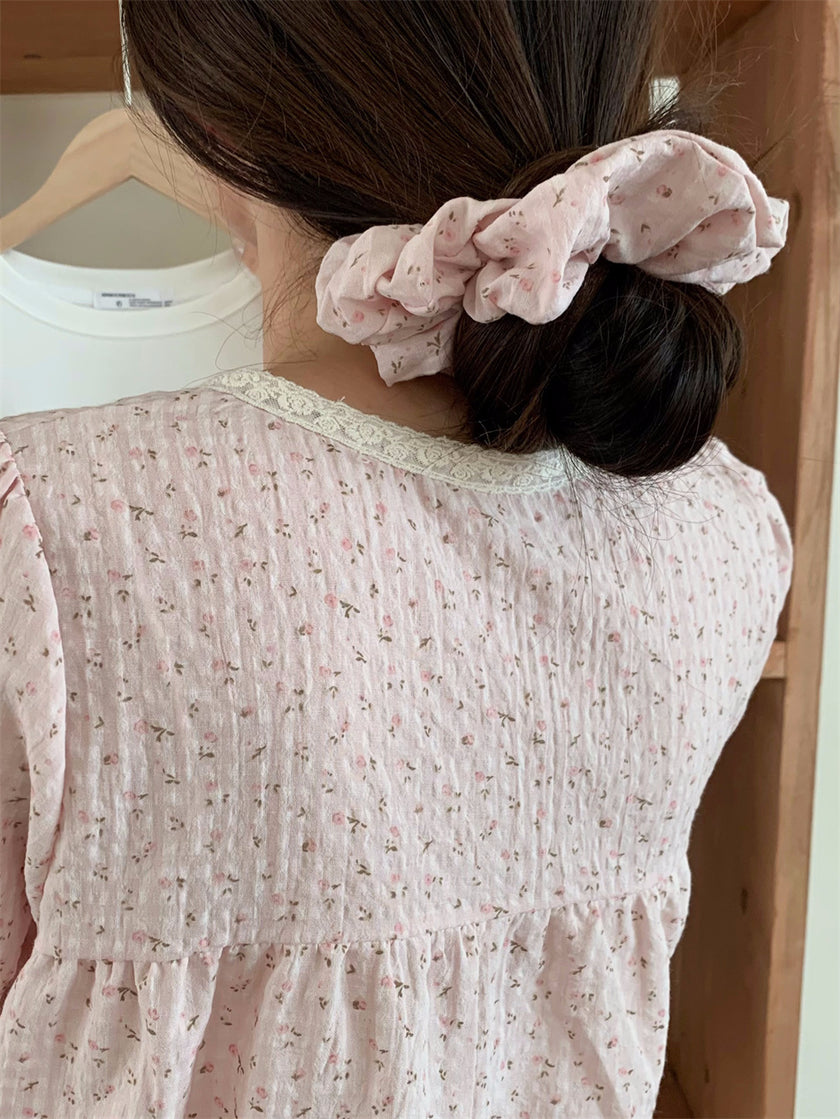 小花柄パフスリーブセットアップパジャマ