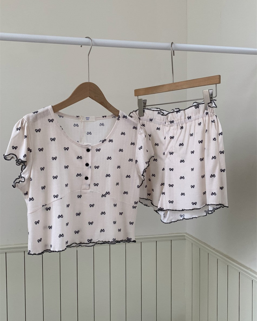 スモールリボンシャワーセットアップパジャマ