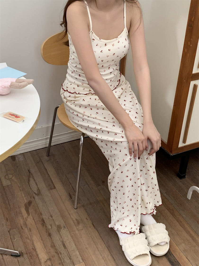 チェリーカジュアルセットアップパジャマ