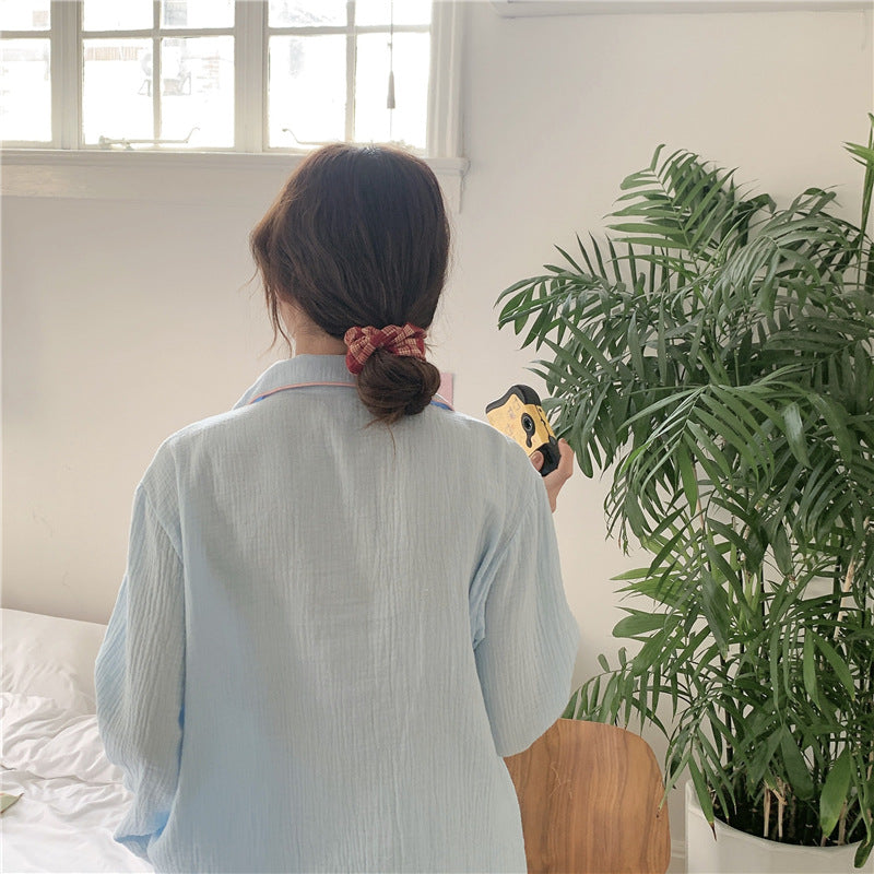 ポップカラーパイピングセットアップパジャマ