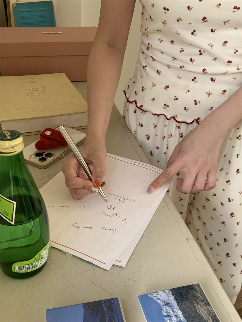 チェリーカジュアルセットアップパジャマ